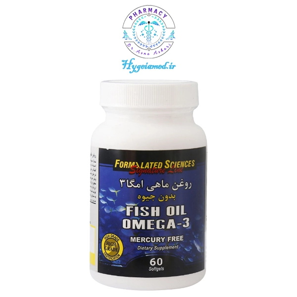 روغن ماهی بدون جیده 60 عددی روغن ماهی امگا 3 بدون جیوه بسته 60 عددی - تصویر 1