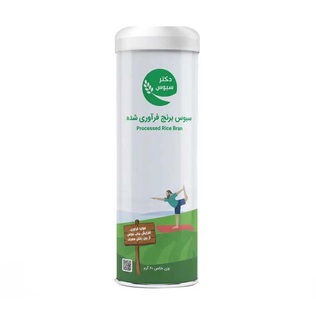 Doctor-Saboos-Processed-Rice-Bran60g.jpg پودر سبوس برنج فرآوری شده دکتر سبوس 60 گرم - تصویر 1